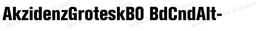 AkzidenzGroteskB0 BdCndAlt字体转换